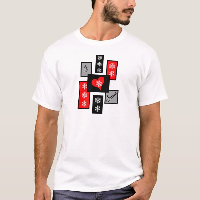 T-shirt J'adore la neige (Devant)