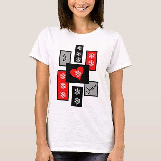 T-shirt J'adore la neige (Devant)