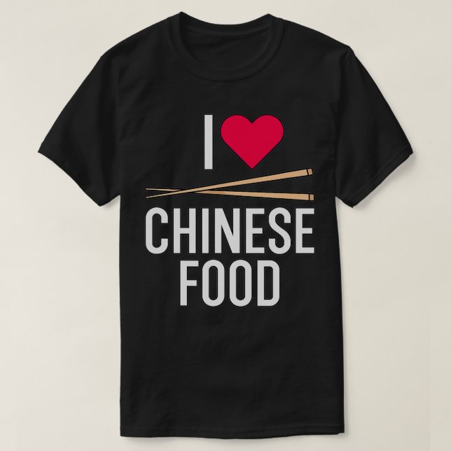 T-shirt J'adore la nourriture chinoise1 (Design devant)