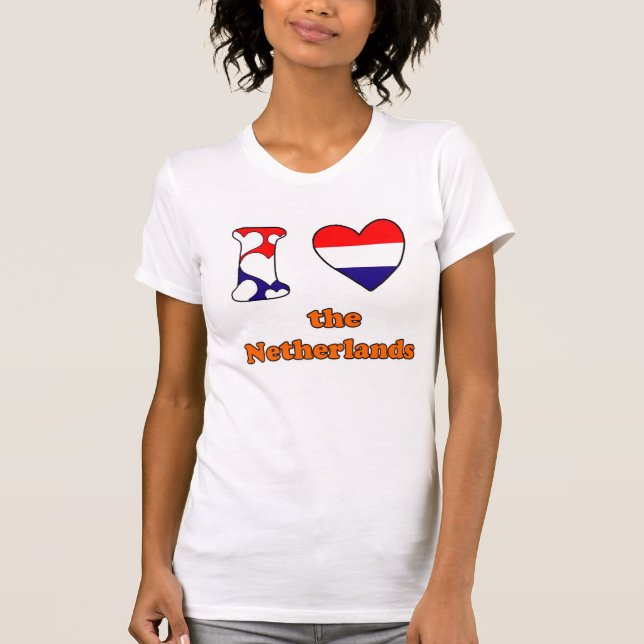T-shirt J'adore la Pays-Bas (Devant)