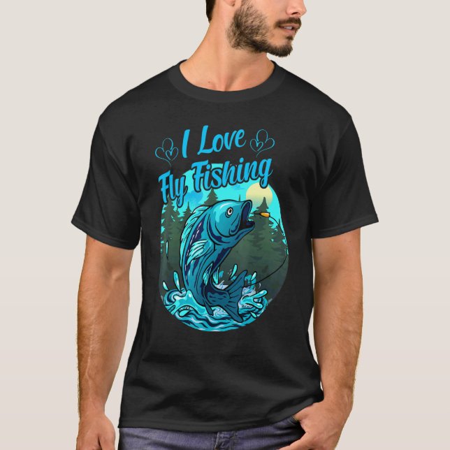 T-shirt J'adore la pêche à la mouche (Devant)