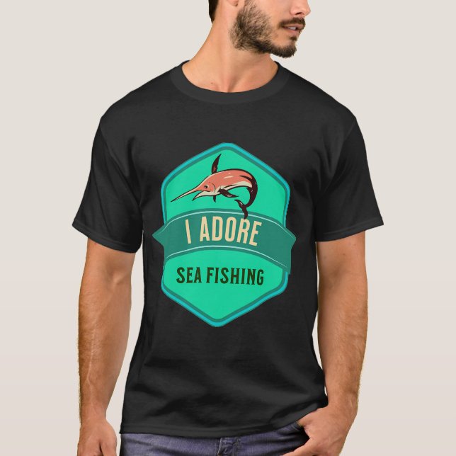 T-shirt J'adore la pêche en mer (Devant)
