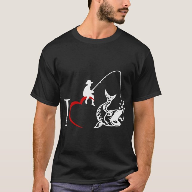 T-shirt J'adore la pêche - pêcheurs (Devant)
