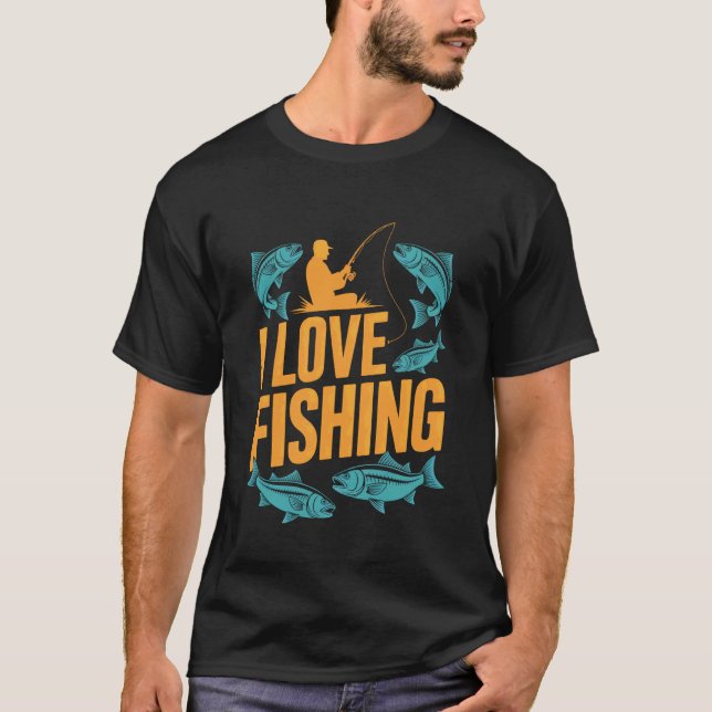 T-shirt J'adore la pêche rétro Catching (Devant)