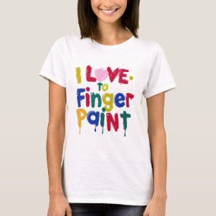 T-shirt J'adore la peinture sur doigt