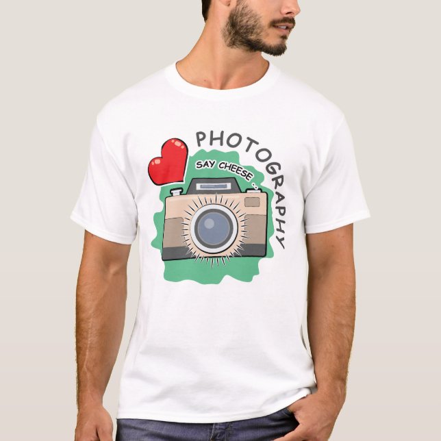 T-shirt J'adore la photographie (Devant)