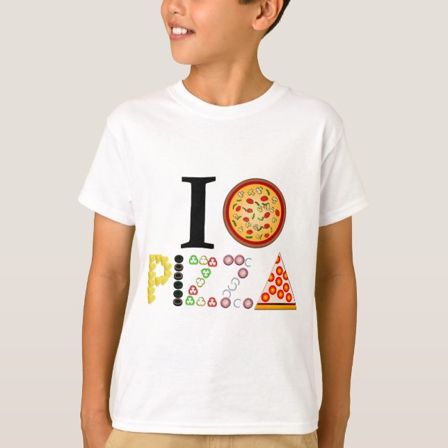 T-shirt J'adore la pizza (Devant)