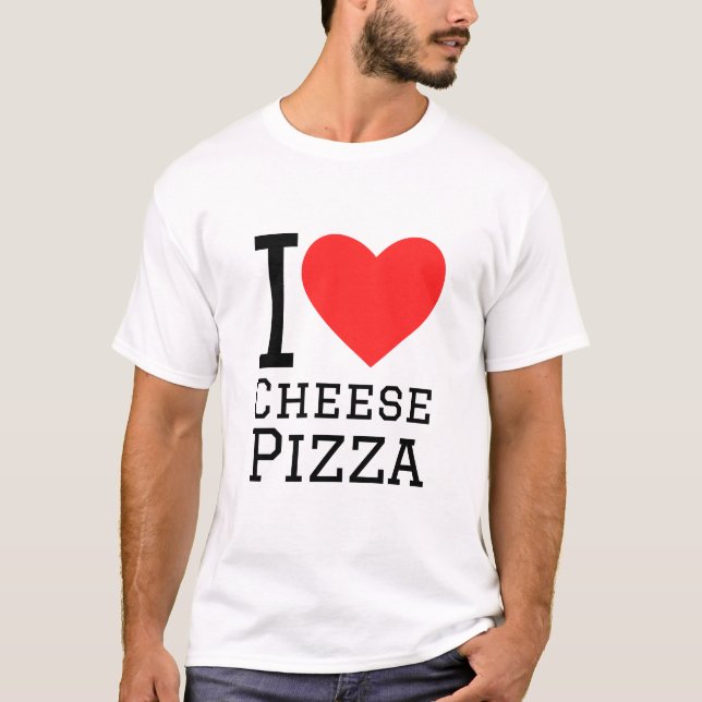 T-shirt J'adore la pizza au fromage (Devant)