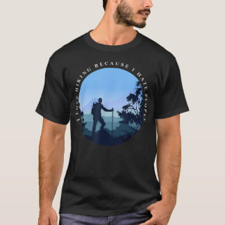 T-shirt J'adore la Randonnée Parce que Je Déteste les Gens