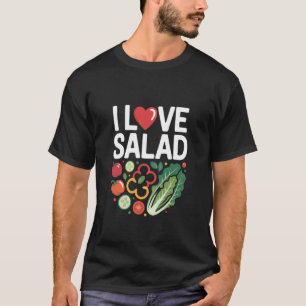 T-shirt J'adore la salade Délice des amoureux de légumes f