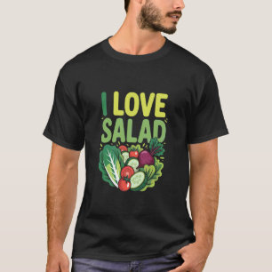 T-shirt J'adore la salade légumes frais passionné de santé