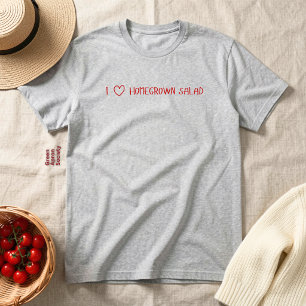 T-shirt J'adore la salade maison   Typographie 