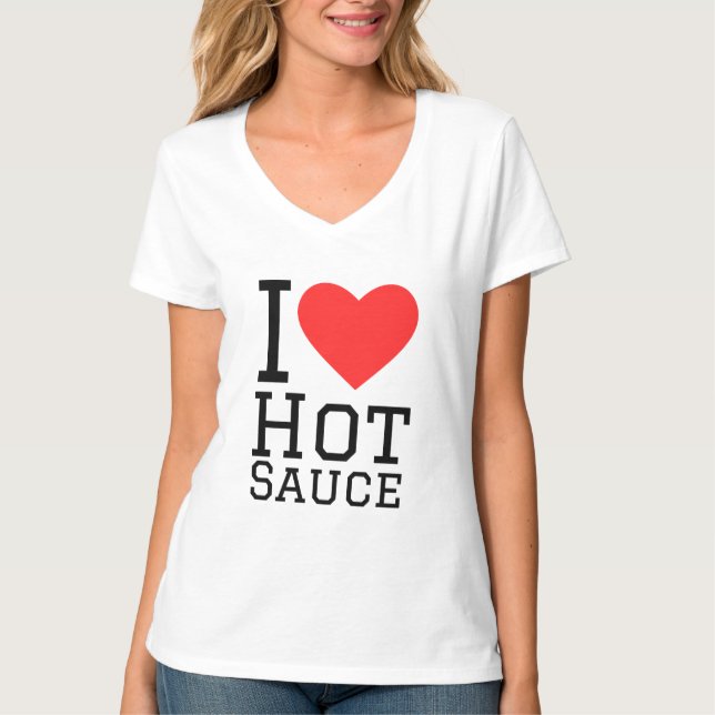 T-shirt J'adore la sauce chaude (Devant)