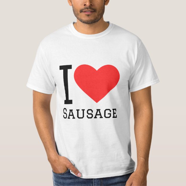 T-shirt J'adore la saucisse (Devant)