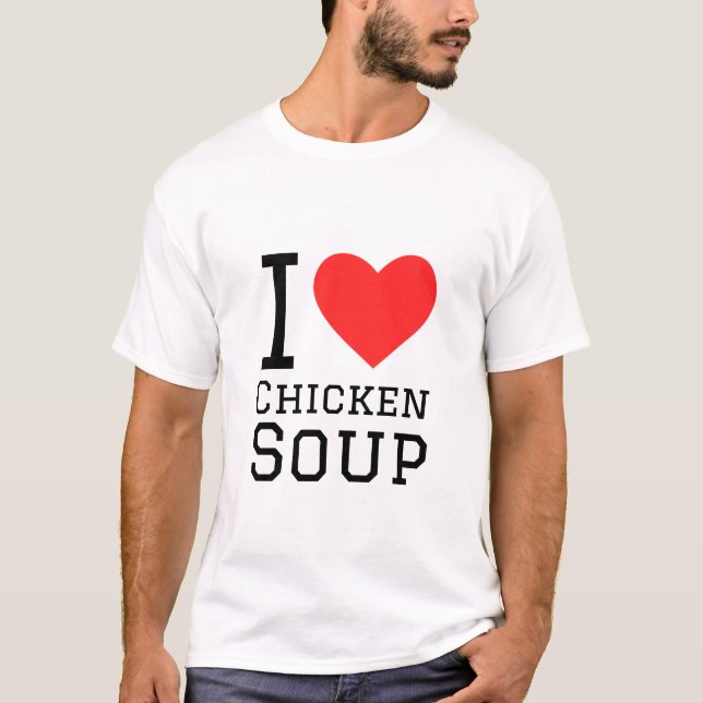 T-shirt J'adore la soupe de poulet (Devant)