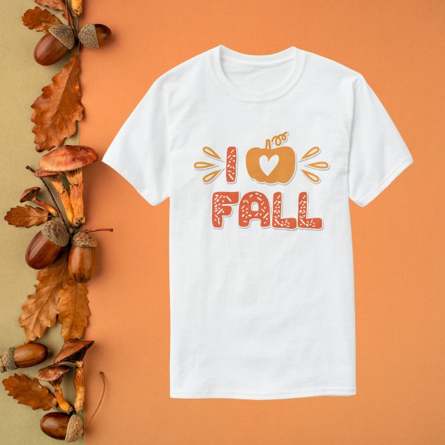 T-shirt J'adore la typographie d'automne (Créateur téléchargé)