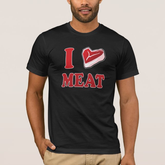 T-shirt J'adore la viande (Devant)