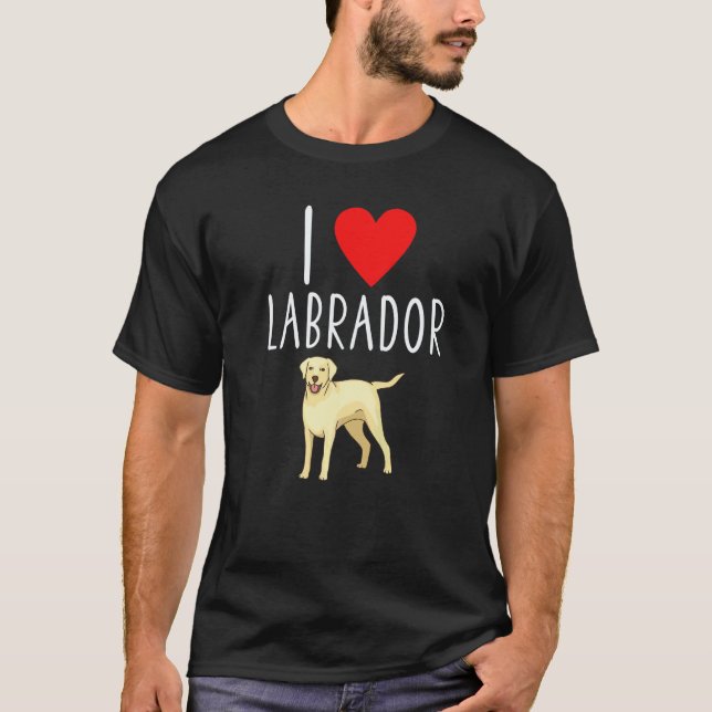 T-shirt J'adore Labrador Lab Retriever Labrador (Devant)