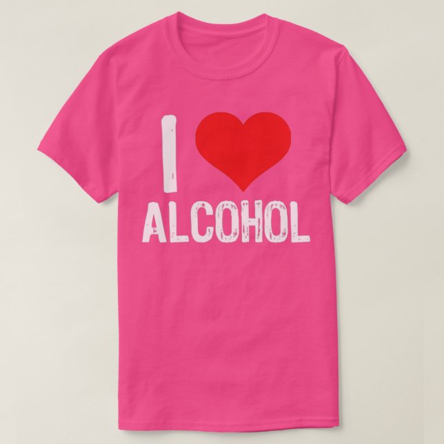 T-shirt J'adore l'alcool (Design devant)