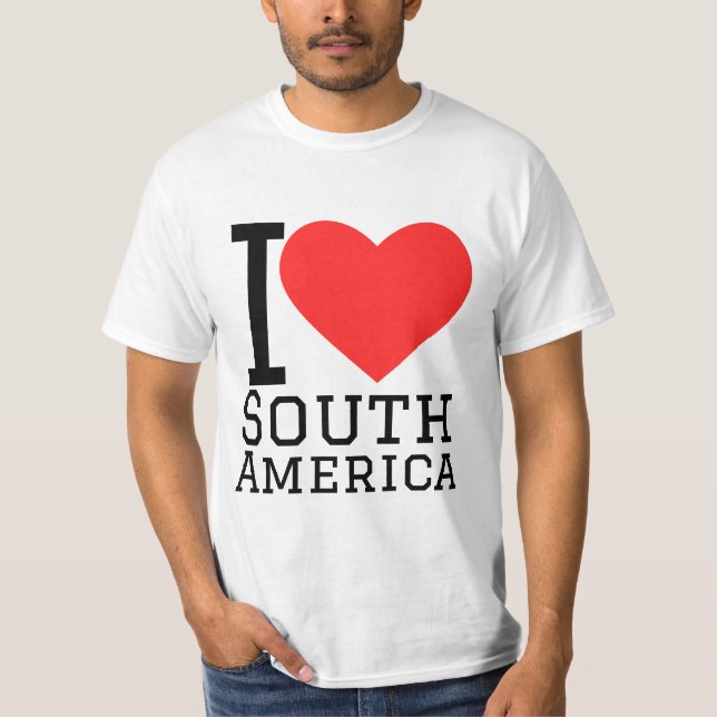 T-shirt J'adore l'Amérique du Sud  (Devant)