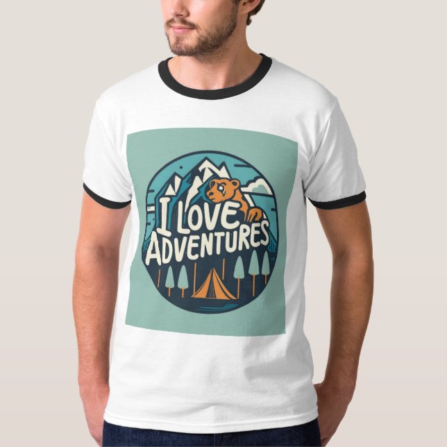 T-shirt j'adore l'aventure (Devant)
