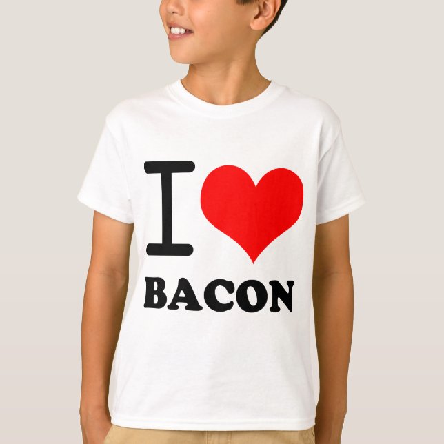 T-shirt J'adore le bacon (Devant)