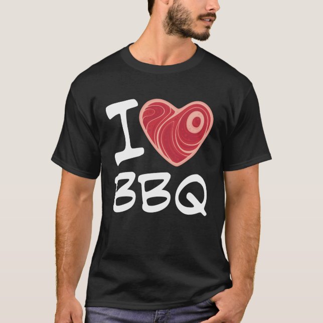 T-shirt J'adore le barbecue (Devant)