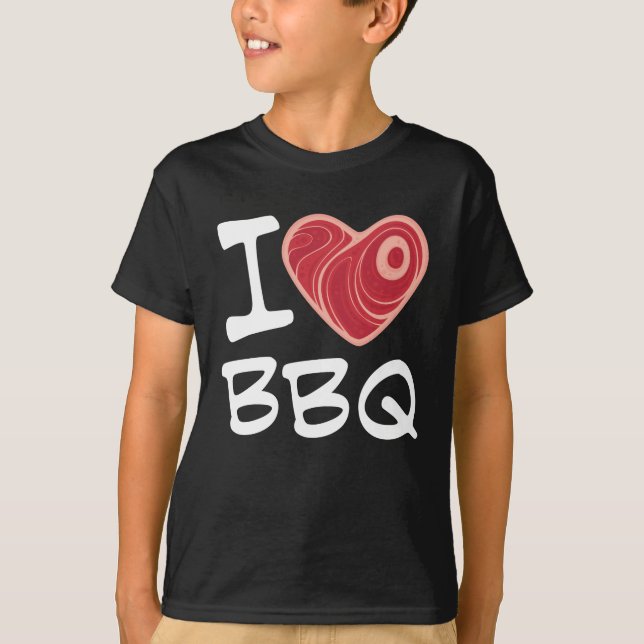 T-shirt J'adore le barbecue (Devant)