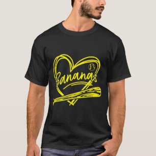 T-shirt J'adore le baseball de banane jaune pour l'été