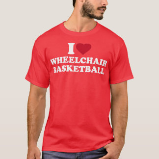 T-shirt J'adore le basket en fauteuil roulant