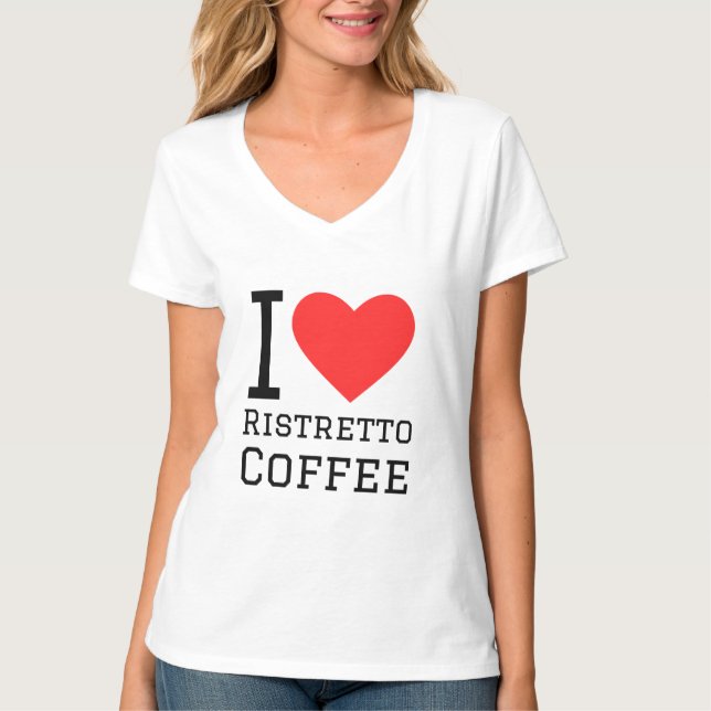 T-shirt J'adore le café de ristretto (Devant)