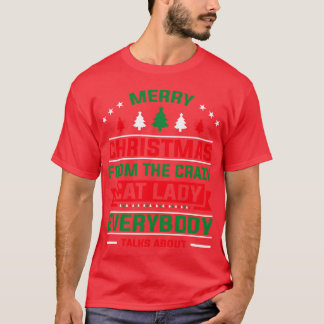 T-shirt J'adore le café Noël et les chats rétro