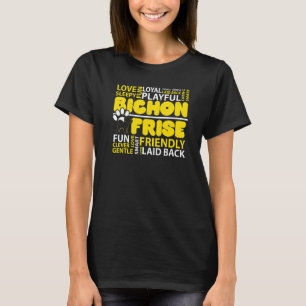 T-shirt J'adore le chien Bichon Frise Éleveur de chien ch