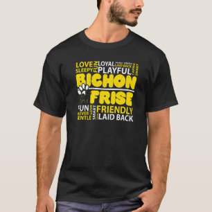 T-shirt J'adore le chien Bichon Frise Éleveur de chien ch