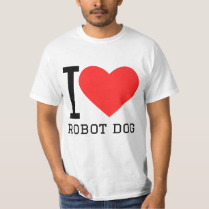 T-shirt J'adore le chien robot