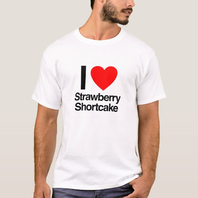 T-shirt j'adore le court-cake aux fraises (Devant)