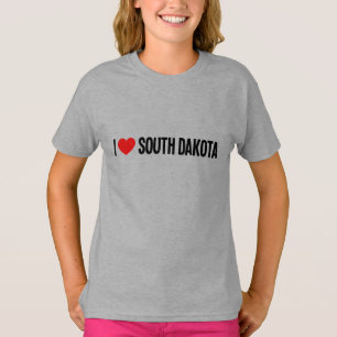 T-shirt J'adore le Dakota du Sud ❤️ J'aime les basiques po
