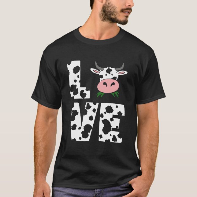T-shirt J'adore le fermier de vaches (Devant)