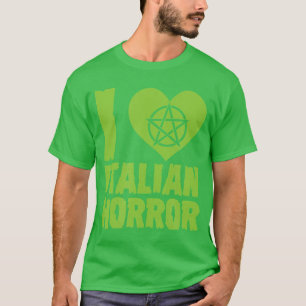 T-shirt J'adore le film d'horreur italien à pentagramme ca