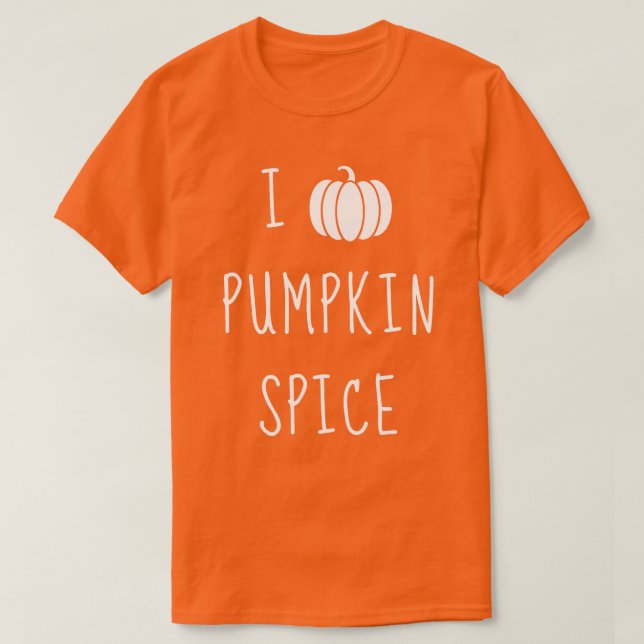 T-shirt J'adore le goût de citrouille (Design devant)