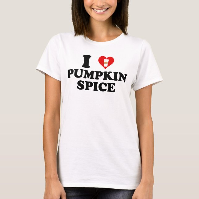 T-shirt J'adore le goût de citrouille (Devant)