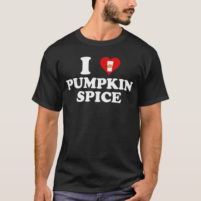 T-shirt J'adore le goût de citrouille (Devant)