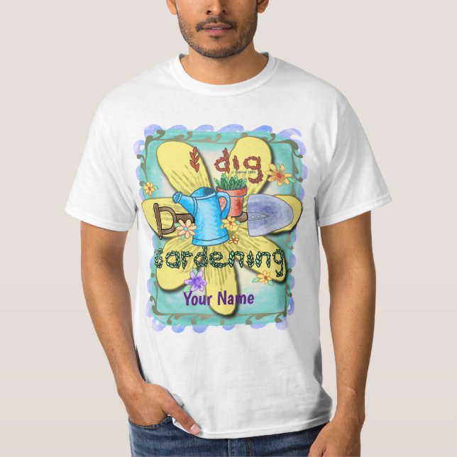 T-shirt J'adore le jardinage  (Devant)