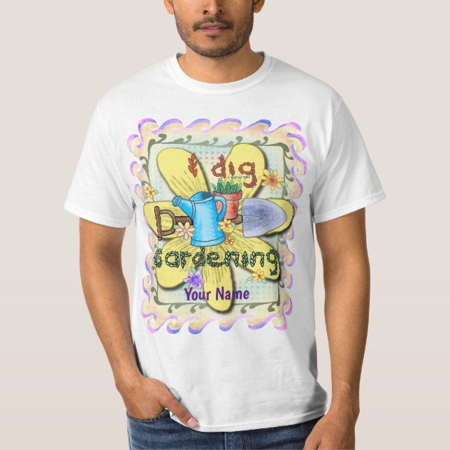 T-shirt J'adore le jardinage  (Devant)
