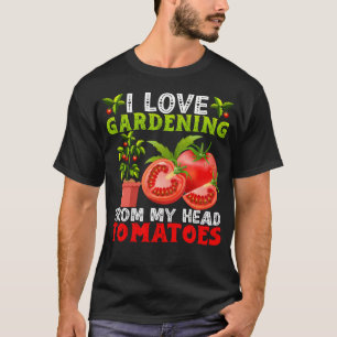 T-shirt J'adore le jardinage de mes tomates légumes