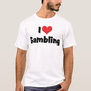 T-shirt J'adore le jeu de hasard avec un cœur - Amoureux d