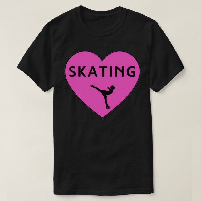 T-shirt J'adore le patinage cadeau pour les patineursCoach (Design devant)
