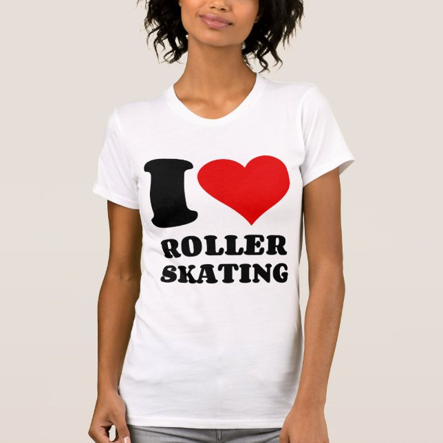 T-SHIRT J'ADORE LE PATINAGE ROLLER (Devant)