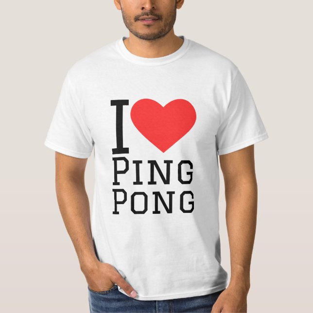 T-shirt J'adore le ping pong (Devant)