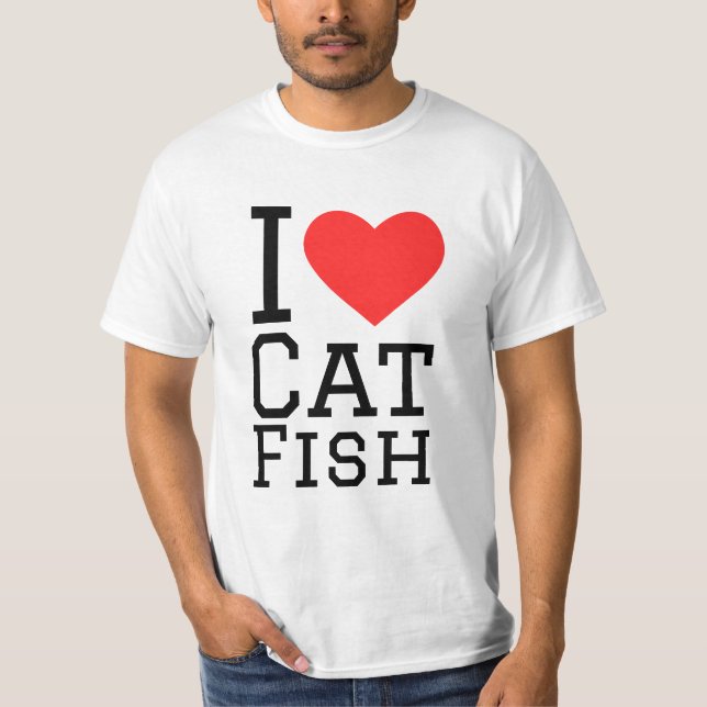 T-shirt J'adore le poisson chat (Devant)
